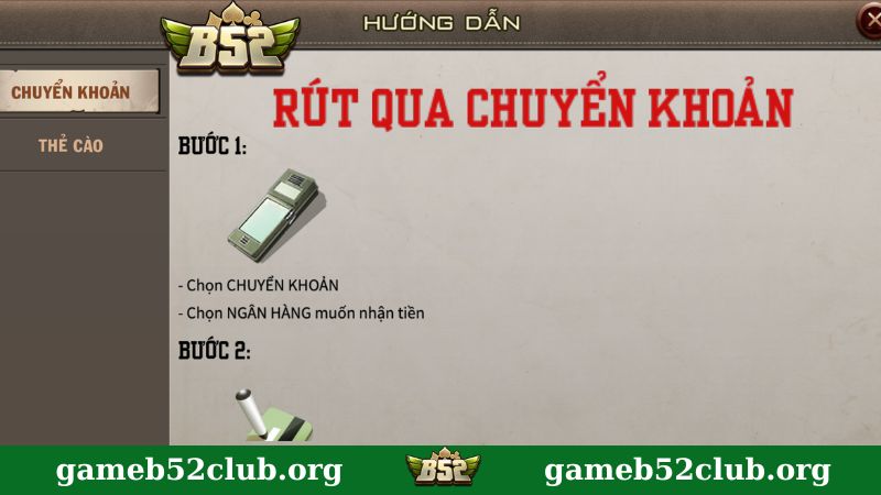 Rút tiền B52 Club về tài khoản cá nhân